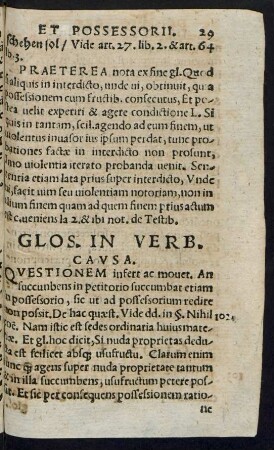 Glos. In Verb. Causa.