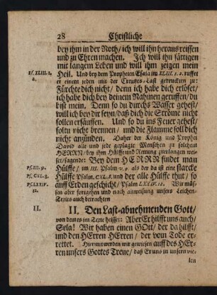 II. Den Last-abnehmenden Gott/[...]