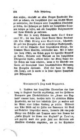 26. Bonaparte's Zug nach Aegypten