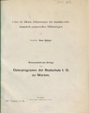 Programm der Städtischen Realschule Erster Ordnung zu Wurzen : durch welches zu der ... stattfindenden Osterprüfung ergebenst eingeladen wird. 1881/82