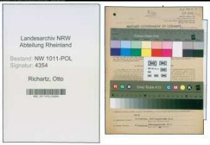 Entnazifizierung Otto Richartz , geb. 18.07.1921 (Polizeiwachtmeister)