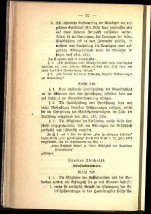 Fünfter Abschnitt. Schlußbestimmungen.