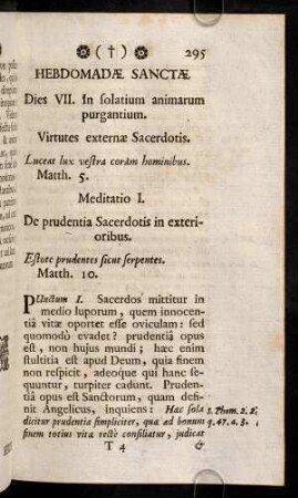 295-303, Meditatio I - III