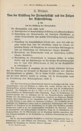 II. Abschnitt. Von der Erfüllung der Stempelpflicht und den Folgen der Nichterfüllung.