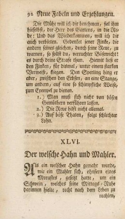XLVI. Der welsche Hahn und Mahler