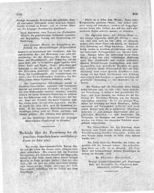 Nachricht über die Fortsetzung der allgemeinen deutschen Justiz- und Polizey-Fama im Jahr 1807.