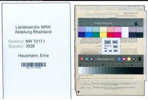 Entnazifizierung Erna Hausmann , geb. 12.03.1896 (Komanditistin)