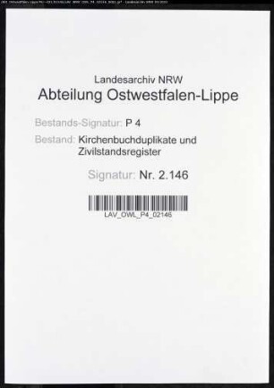 Kirchenbuchduplikate der katholischen Gemeinde (GHT 1865-1869). (Gemeinde: Affeln, katholische Gemeinde)