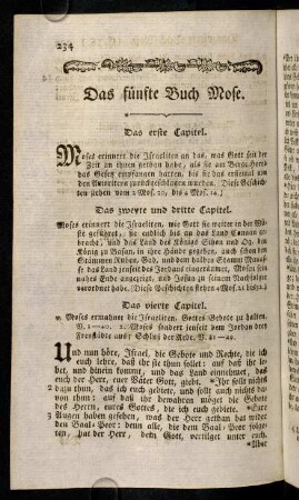 234-288, Das fünfte Buch Mose.