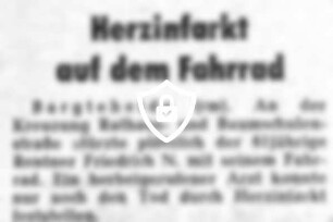 Herzinfarkt auf dem Fahrrad