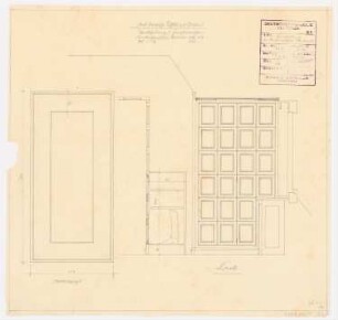 Schloss Posen, Posen Umbau: Vertäfelung der Fensternischen 1:10