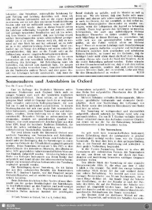 Sonnenuhren und Astrolabien in Oxford