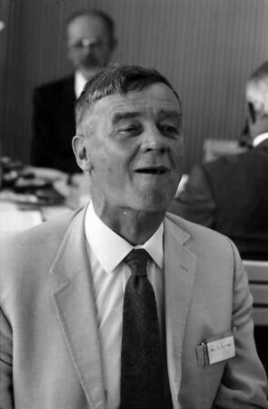 24. Tagung 1974 Chemiker; Kaffeeempfang Hotel Tannenhof: Richard L. M. Synge