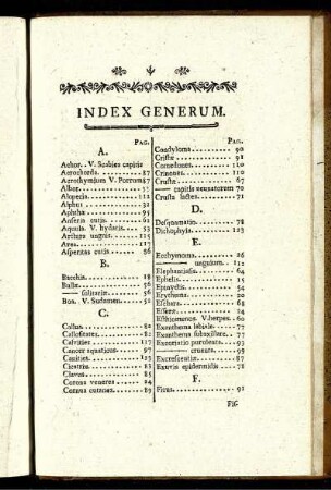 Index Generum.