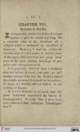 Chapter VIII: Doctrines of Buddha