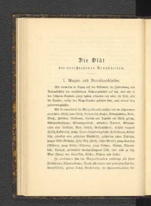 I. Magen- und Darmkrankheiten.
