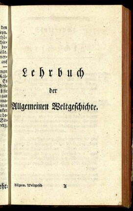 Lehrbuch der Allgemeinen Weltgeschichte.