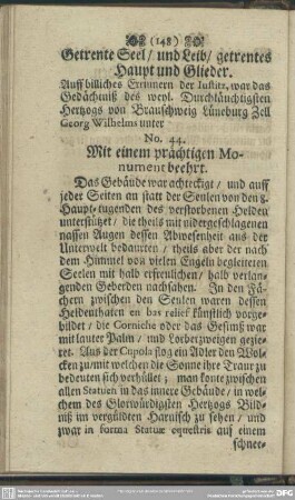Nr. 44. Mit einem prächtigen Monument beehrt