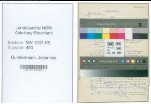 Entnazifizierung Johannes Gundermann , geb. 12.11.1911 (Lehrer)