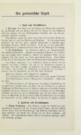 Die germanische Urzeit