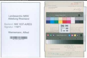 Entnazifizierung Alfred Wennemann , geb. 00.00.0000 ()