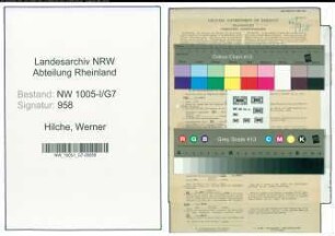 Entnazifizierung Werner Hilche , geb. 16.12.1919 (Maschinenbauschueler)