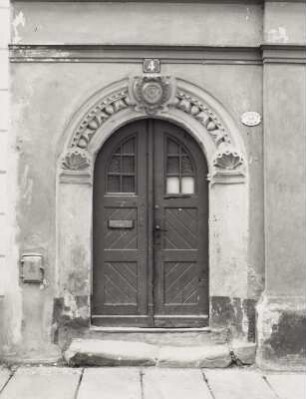 Pirna, Wohnhaus : Pirna-Altstadt. Wohnhaus mit Laden. Schössergasse 4. Um 1600. Portal