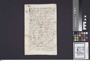 Bensheim: Original-Kaufbrief über die Faber'sche Scheuer