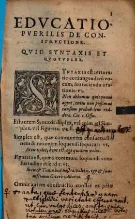 Syntaxis latina sive educatio puerilis Syntaxis latina sive educationis puerilis pars ... : pro schola Argentoratensi collecta et etiam recogn. atque aucta, 3