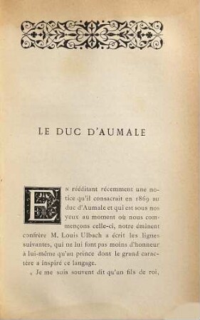 Le duc d'Aumale : Par Ernest Daudet