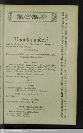 Einwohnerverzeichnis : Einwohnerverzeichnis