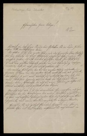 12: Brief von Gottfried Schmitt an Gottlieb Planck, Nürnberg, 29.9.1891