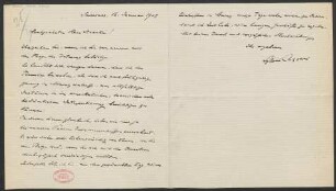 Brief an B. Schott's Söhne : 16.01.1913