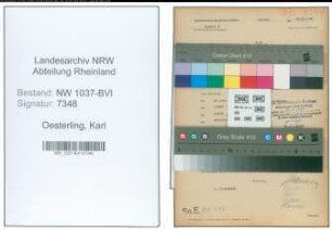Entnazifizierung Karl Oesterling , geb. 15.03.1905 (Zechenarbeiter)