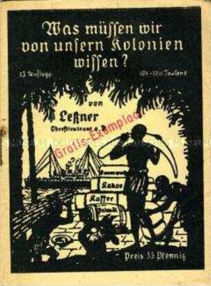Kommunistische Tarnschrift mit einem Beitrag von Jacques Duclos über den 9. Parteitag der Kommunistischen Partei Frankreichs im Layout einer Broschüre zur Kolonialpolitik