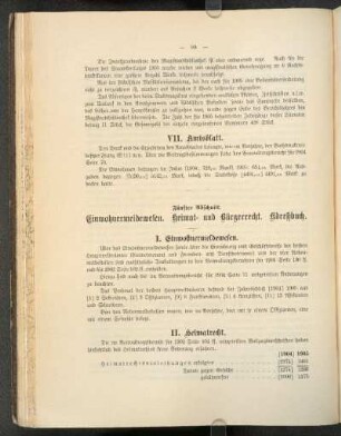 Fünfter Abschnitt. Einwohnermeldewesen. Heimat- und Bürgerrecht. Adreßbuch.