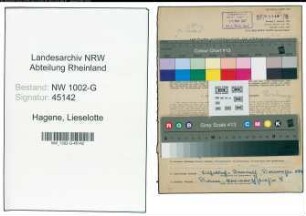 Entnazifizierung Lieselotte Hagene, geb. 05.08.1920 ()
