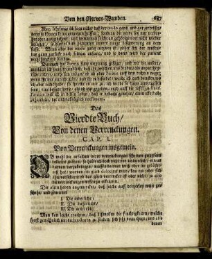 Das Vierdte Buch / Von denen Verrenckungen.
