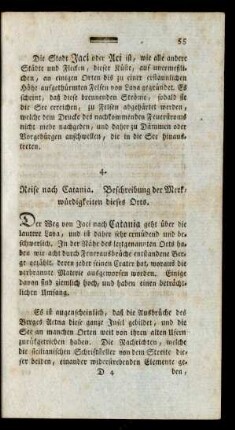 4. Reise nach Catania. Beschreibung der Merkwürdigkeiten dieses Orts