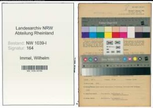 Entnazifizierung Wilhelm Immel , geb. 10.09.1905 (Arbeiter)