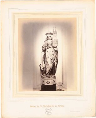 Elisabethkirche, Marburg: Zelebrantenstuhl, Figur der Hl. Elisabeth von Ludwig Juppe