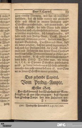 Das zehende Capitel. Vom Predig-Ampte.
