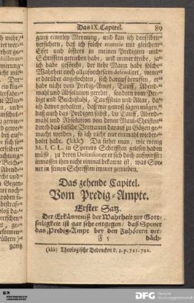 Das zehende Capitel. Vom Predig-Ampte.