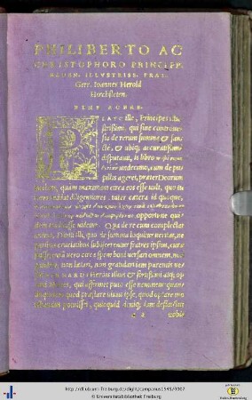 Philiberto ac Christophoro Principp. Baden. illustriss. frat. …