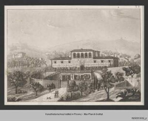 Giuseppe del Rosso, Una giornata d'istruzione a Fiesole : Vedute der Villa Palmieri bei Florenz