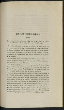 Revista Bibliografica - La novela del Señor Ocantos - La cruz de la falta
