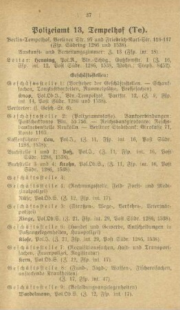 Polizeiamt 13, Tempelhof