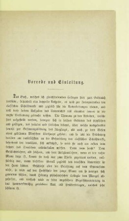 Vorrede und Einleitung
