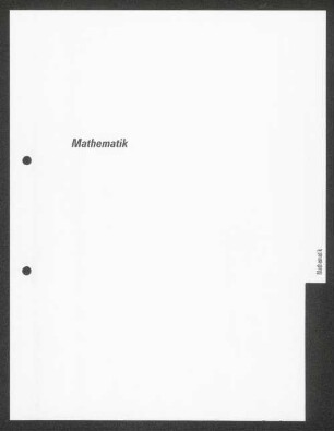 Mathematik