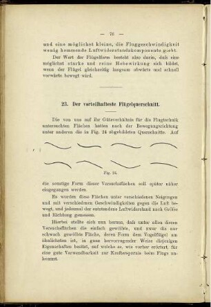 Der vorteilhafteste Flügelquerschnitt.